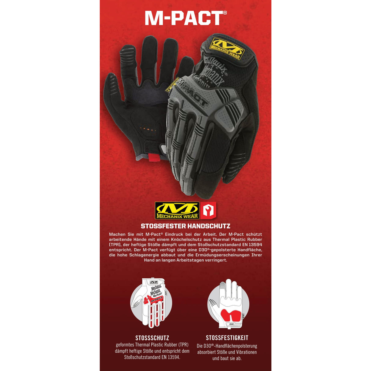 Mechanix Wear Handschuhe M-Pact Schwarz