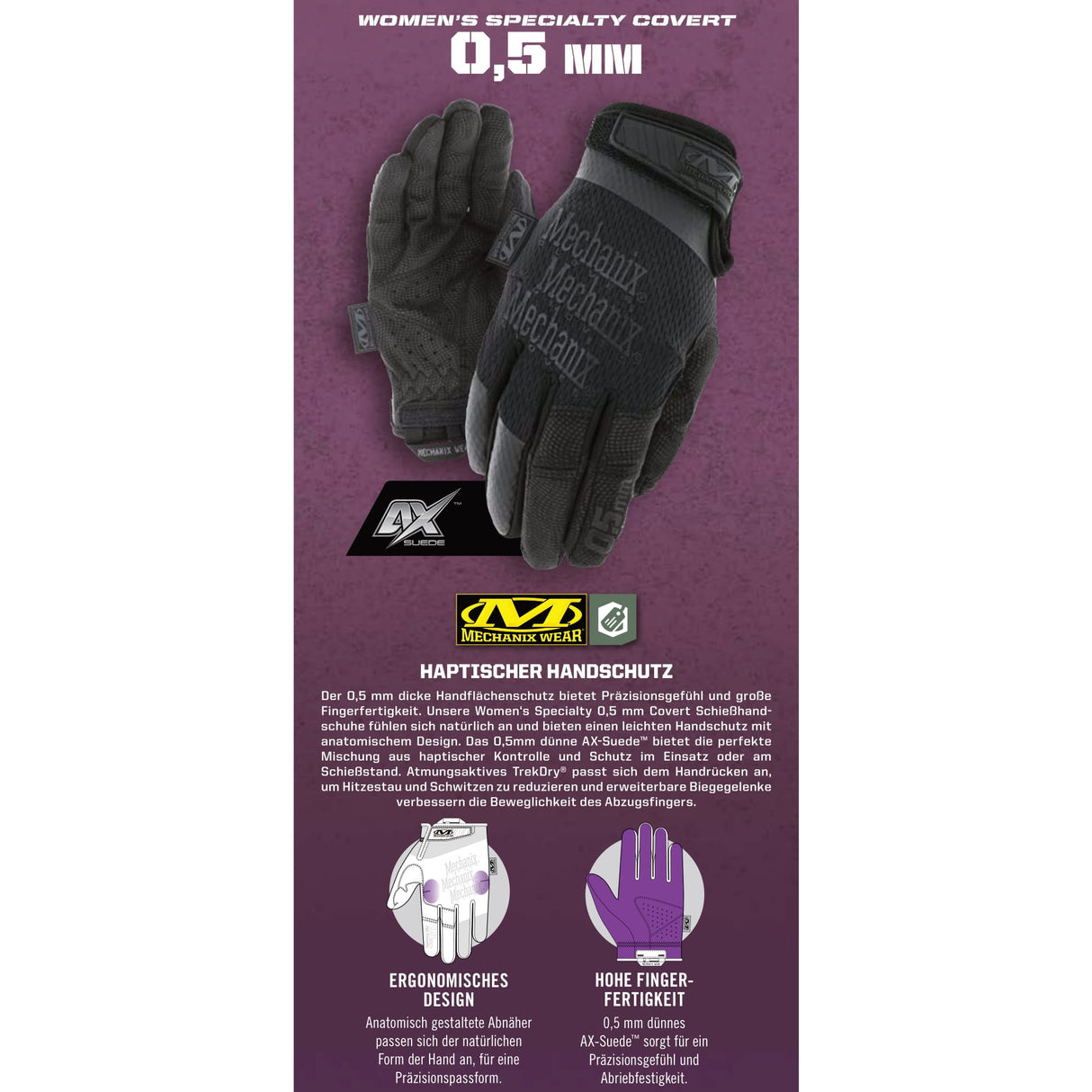 Mechanix Specialty 0.5mm Covert Women's Gloves