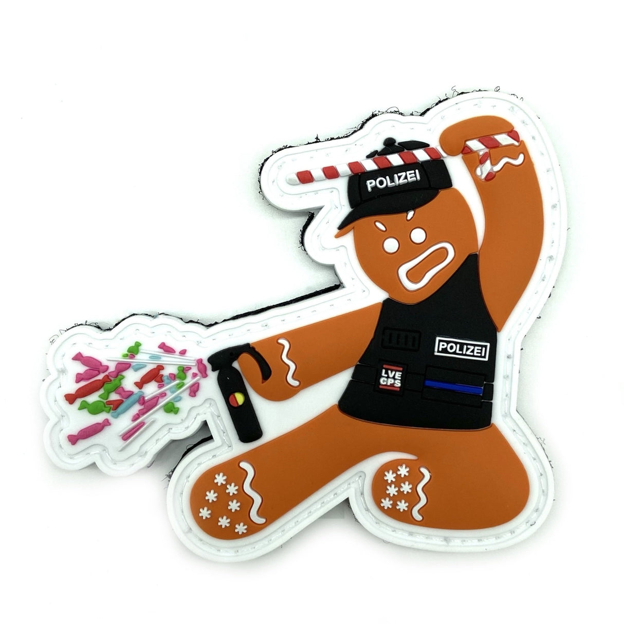 Police Gingerbread Man II Rubber Patch