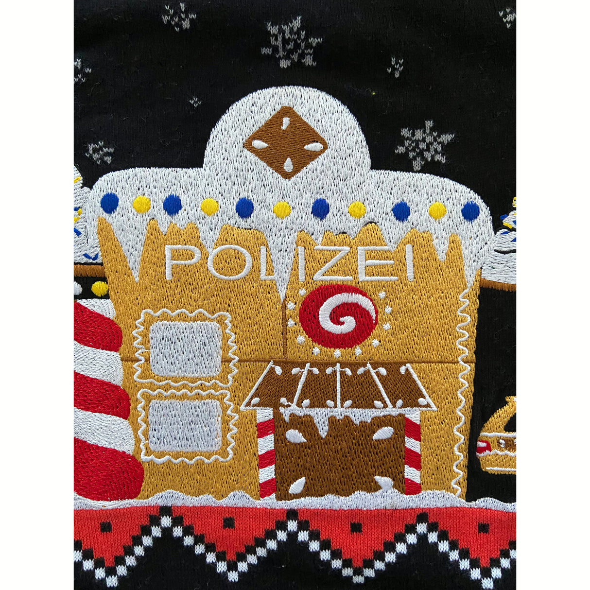 Police Gingerbreadhouse Xmas Sweater Unisex