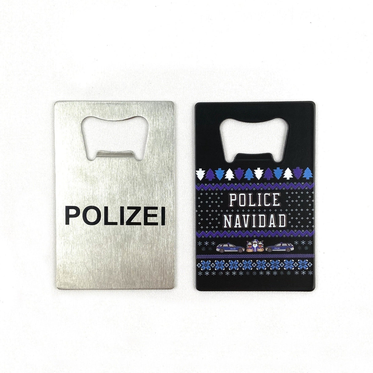 Police Navidad bottle opener