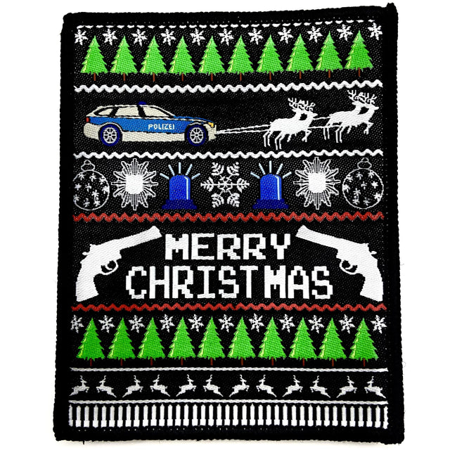 Merry Xmas Textilpatch - Polizeimemesshop