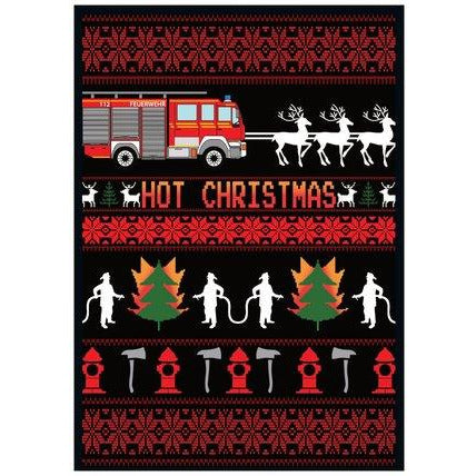 Fire Department Xmas Set of 5 Christmas Cards