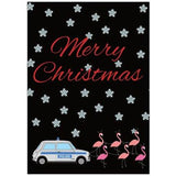 Flamingo Xmas 5er Set Weihnachtskarten - Polizeimemesshop